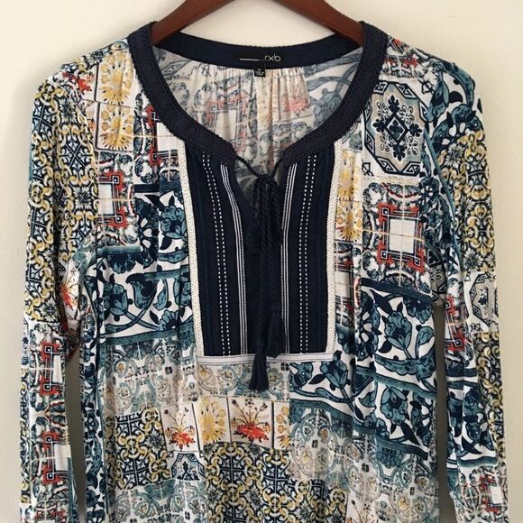 rxb boho mosaic pattern tunic | size medium - Picture 2 of 10